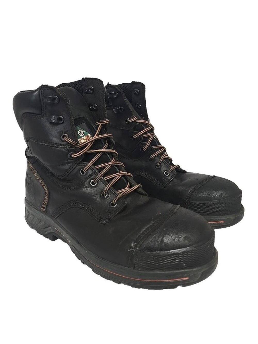 Timberland PRO Men's 8" Endurance 200G Composite Toe Work Boots Black Size 12W
